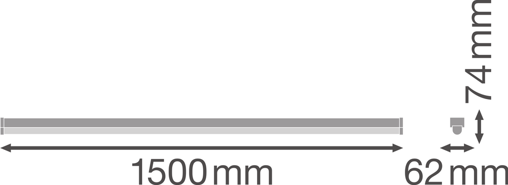 LED Montagebalk Linjär Ultra Output 46W 4000K 5500 lumen 150cm Kallvit