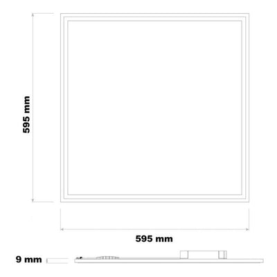 Tsong LED paneel 60x60cm pro slanke lijn 36W 4320 lumen 4000K UGR19 prisma