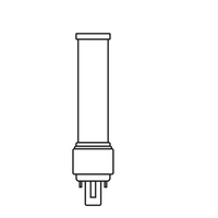 LED PL-C Dulux-D D/E 6W 660 lumen 4000K Kallvit G24d-1 2-Pin 230V ersättning för 13W