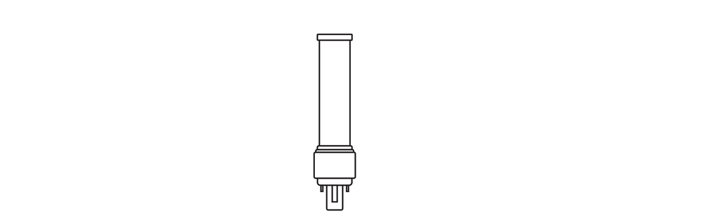 LED PL-C Dulux-D D/E 6W 660 lumen 4000K Kallvit G24d-1 2-Pin 230V ersättning för 13W