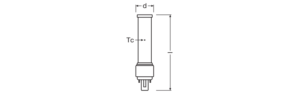 LED PL-C Dulux-D D/E 6W 660 lumen 4000K Kallvit G24d-1 2-Pin 230V ersättning för 13W