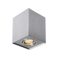 Spectrum LED plafondspot vierkant met GU10 fitting, zilver aluminium, kantelbaar ontwerp voor flexibele verlichting, IP20