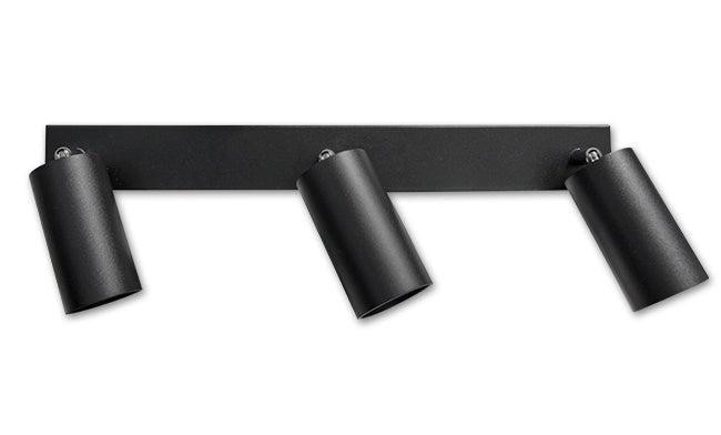 LED plafondspot Bardo - 3x GU10 aansluiting - Mat zwart