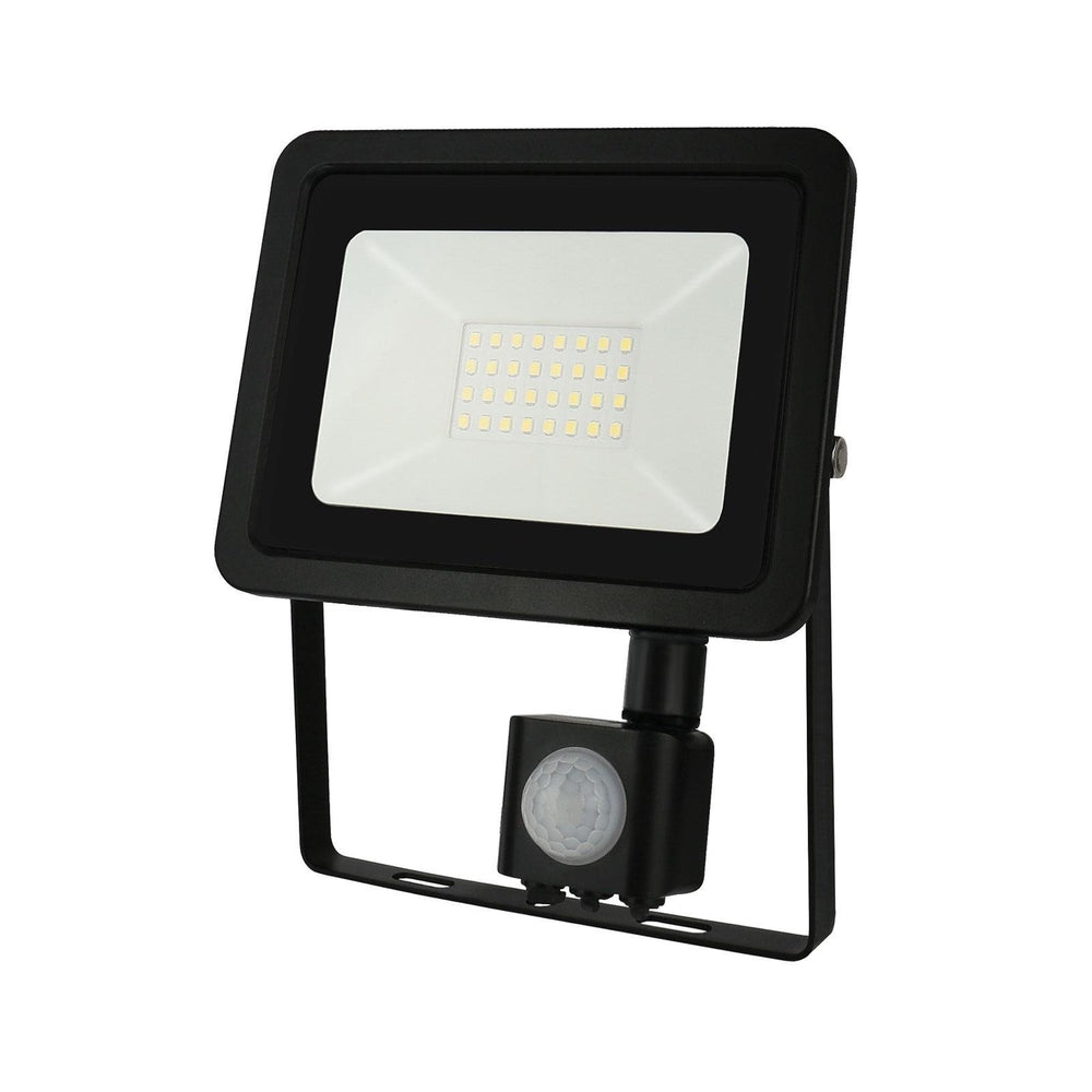 Spectrum LED Projektør med Sensor 30W 4000K 2800 lumen IP44 IK07 Sort Udendørs Belysning