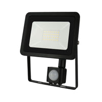 Foco Proyector LED Spectrum con sensor PIR, 20W 230V 4000K 1820 lúmenes IP44 Negro iluminación exterior