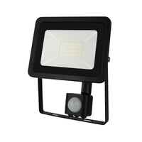 Spectrum LED projektør med PIR sensor 30W 230V 3000K 2600 lumen IP44 Sort udendørs belysning