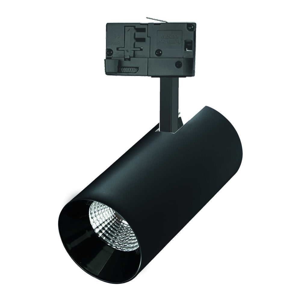 LED Railspot Zwart Tracklight - Universeel 3-Phase - 25W 119lm p/w - 4000K helder wit licht