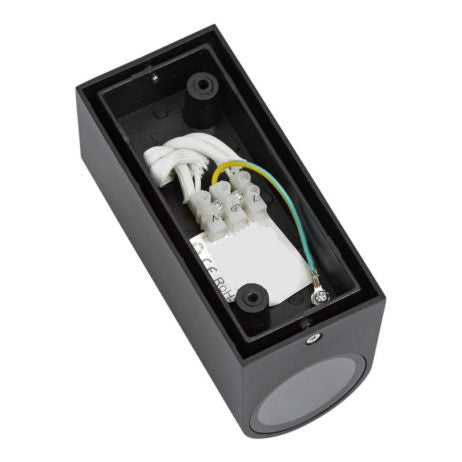 Spectrum LED Außenwandleuchte Up and Down Schwarz IP54 GU10 Aluminiumgehäuse
