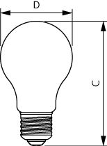 Bombilla LED Philips CorePro 4.3W equivalente a 40W E27 A60 2700K transparente 470 lúmenes no regulable