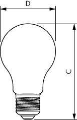 Philips 3.4W LED bulb E27 A60 warm white 2700K 470 lumen