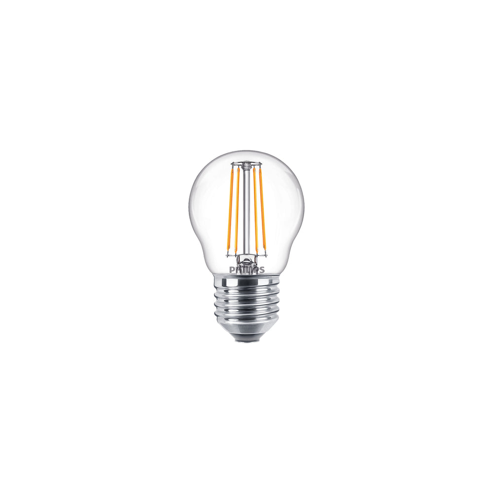 Philips CorePro LED Luster 4.3W E27 2700K Warm White Clear Bulb 470 lumens Non-Dimmable
