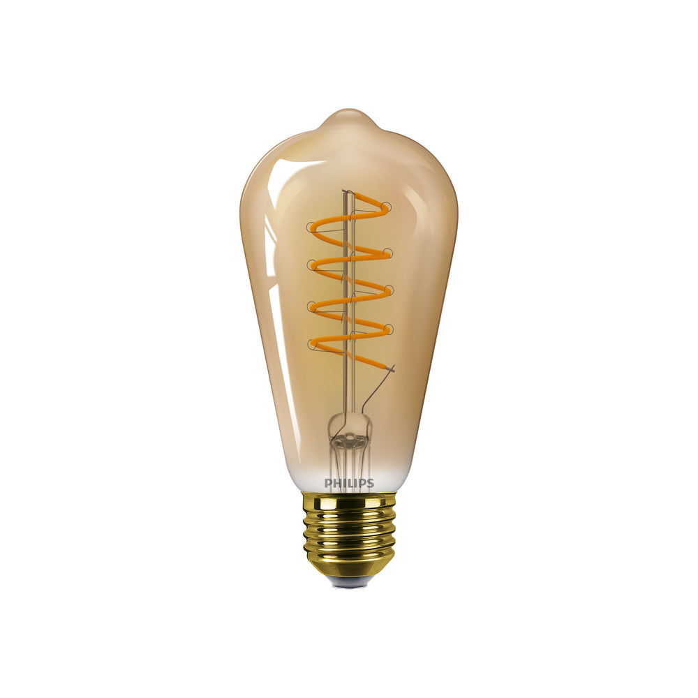 Philips MASTER Value Dekorativ LED Pære E27 ST64 4W 1800K Ravfarvet Glas Dæmpbar