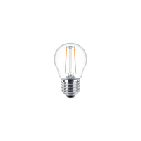 Lampadina Philips CorePro LED P45 E27 2W 2700K bianco caldo 250 lumen trasparente non dimmerabile