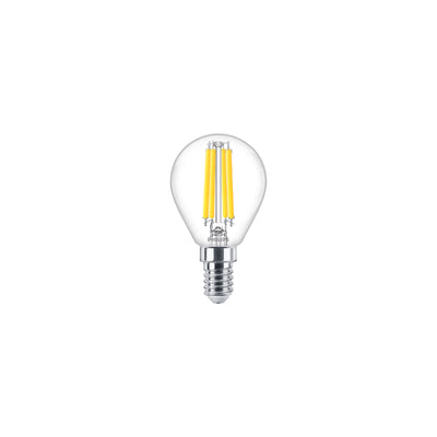 Lampadina Philips LED Lustre E14 P45 3.4W Equivalente 40W 2700K Bianco Caldo 470 lumen Trasparente CRI 90 Dimmerabile