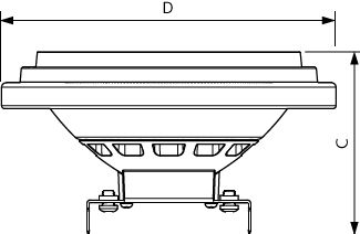 Foco LED Philips MAS ExpertColor G53 AR111 50W con haz de 40 grados, 2700K blanco cálido
