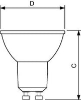 Philips CorePro LEDspot GU10 4.6W ersätter 50W, 3000K varmvitt, 370 lumen, 36° spridning, ej dimbar