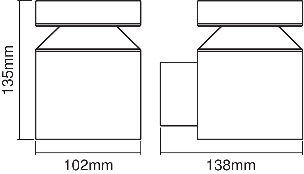 Ledvance ENDURA Style Cylinder Vägglampa LED 6W 3000K IP44 Rostfritt Stål Utomhus Ytmonterad