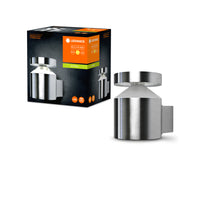 Ledvance ENDURA Style Cylinder Vägglampa LED 6W 3000K IP44 Rostfritt Stål Utomhus Ytmonterad