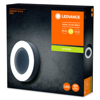 Ledvance ENDURA Style Ring LED wand- en plafondlamp 13.5W 3000K 480 lumen Donkergrijs IP44 IK07