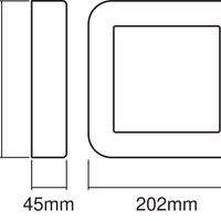 Ledvance ENDURA Style Square LED Wandleuchte 13.5W 3000K Dunkelgrau IP44 IK07 Außen Wandmontage