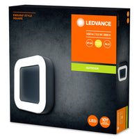 Ledvance ENDURA Style Square LED Wandleuchte 13.5W 3000K Dunkelgrau IP44 IK07 Außen Wandmontage
