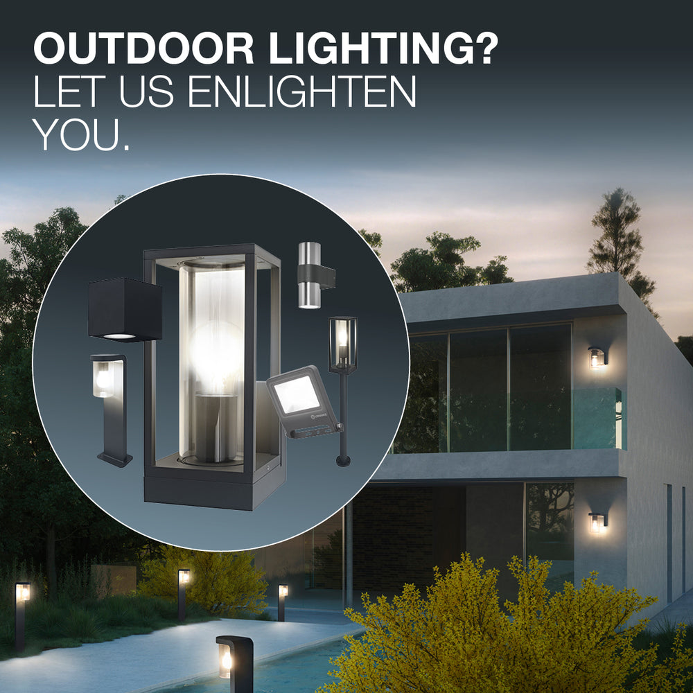 Ledvance ENDURA Style Square lampada da parete LED 13.5W 3000K Grigio Scuro IP44 IK07 montaggio superficiale per esterni