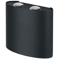 Ledvance ENDURA Style UpDown Deco II LED wandlamp 11W 3000K Donkergrijs IP44 buitenverlichting