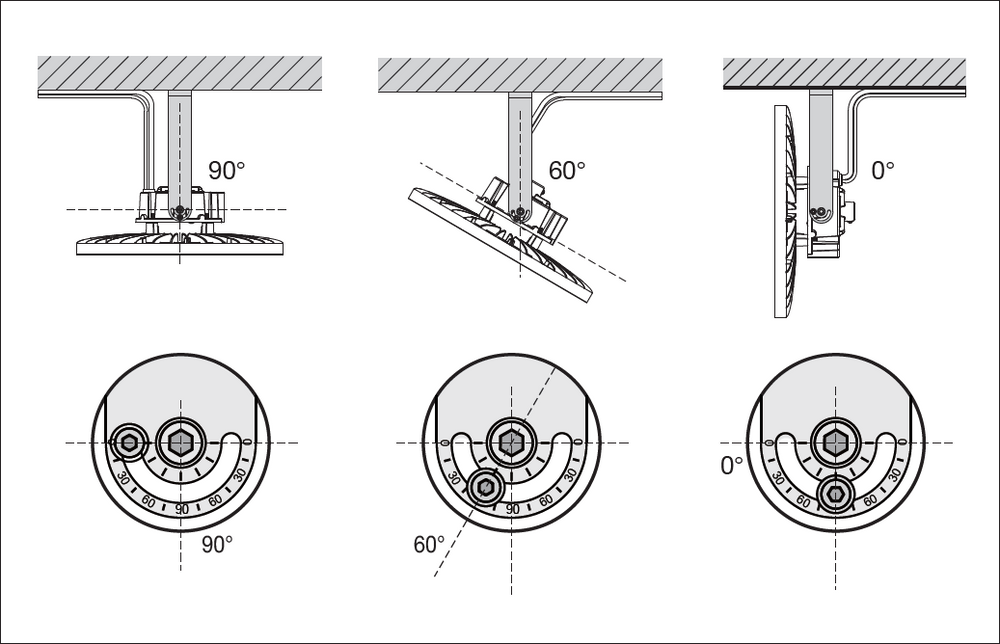Ledvance HIGH BAY DALI GEN 5 LED 75W 4000K 13275 lumen 70° Nero IP66 IK10 Illuminazione Industriale in Alluminio