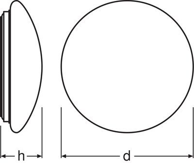 Ledvance LED Bulkhead 24W 1920 Lumen 4000K Kaltweiß Ø400 IP44 Weißes Gehäuse
