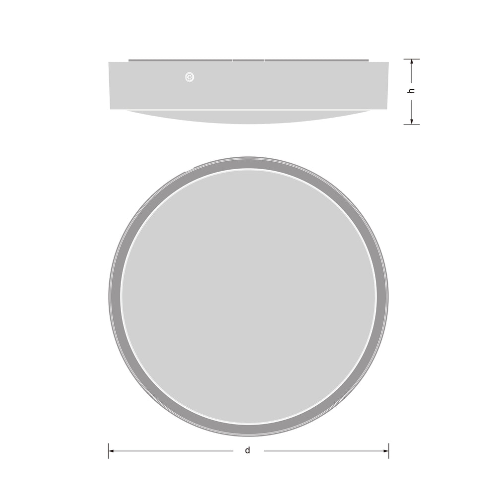 Ledvance LED Hublot Rond 300mm 17W IP65 IK10 2270 lumens 3000K 4000K Noir Montage en Saillie Luminaire Extérieur