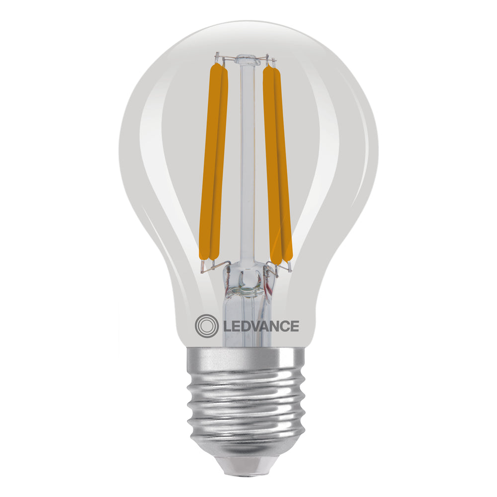 Lampadina Ledvance LED Classic A E27 2.2W 2700K dimmerabile 470 lumen vetro trasparente equivalente 40W bianco caldo