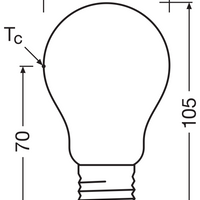 Ledvance LED Classic A Matt E27 Dimmbare Lampe 2.2W 2700K 470 Lumen 220-240V Energieklasse A