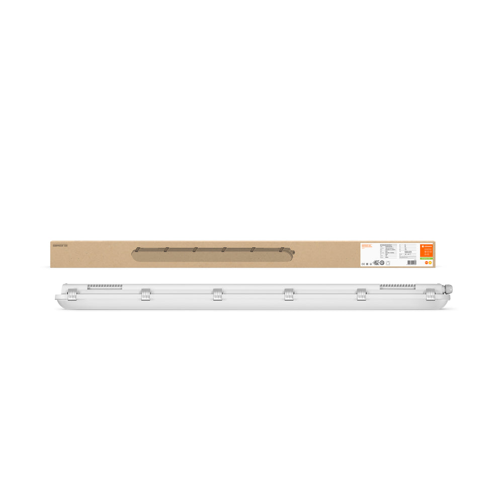 Ledvance LED Feuchtraumleuchte 1200mm 32W 3000K 4000 Lumen IP65 IK08 Warmweiß Grau Decken- oder Wandmontage
