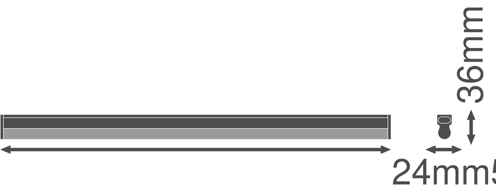 Ledvance LED Linear Compact High Output 600 Ytmonterad Lampa 10W 3000K 1000 lumen Vit IP20 573mm