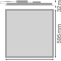 Ledvance LED Panel Comfort 28W 4000K, slimmad taklampa, energieffektiv belysning för kontor eller hem