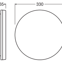 Ledvance LED plafoniera da superficie rotonda piatta 19W 2660 lumen 3000K 4000K IP54 IK08 Bianco