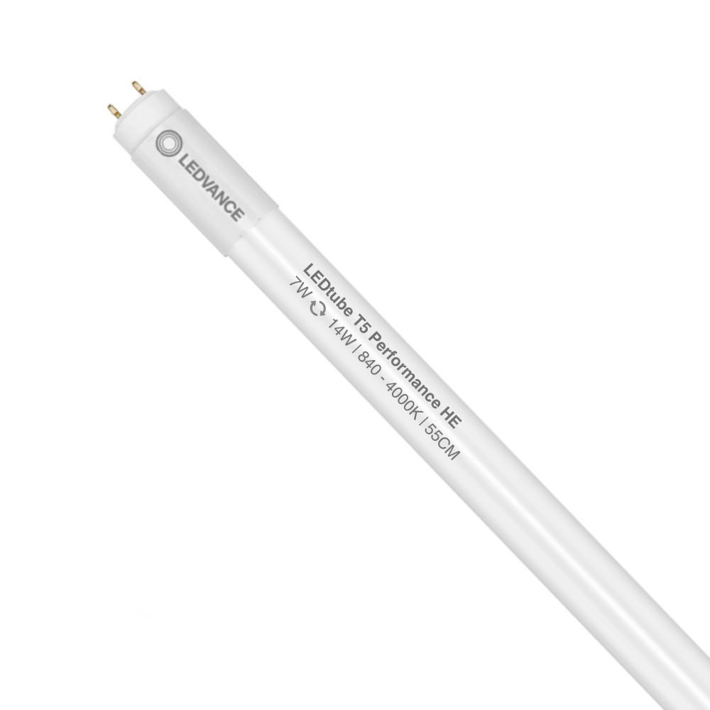 Ledvance LED T5 Rør 7W 4000K 1000 lumen G5 Kold Hvid 549mm Mat Glas IP20 Ikke-Dæmpbar