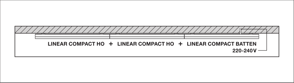 Ledvance LINEAR COMPACT HIGH OUTPUT LED ytarmatur 25W 3000K 2500 lumen 1473mm Vit IP20