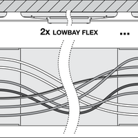 Ledvance LOW BAY FLEX 1200 P LED high bay light, 73W, 11300 lumens, 4000K, 155lm/W efficiency