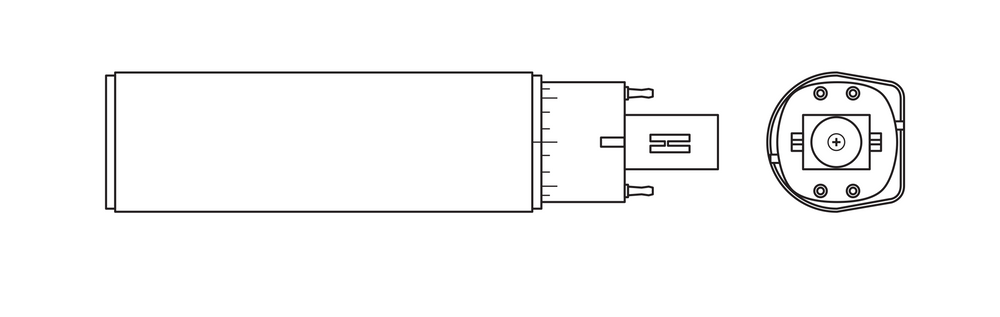 Lámpara de sustitución Ledvance OSRAM DULUX LED G24Q-2 7W 4000K blanco frío, 770 lúmenes, IP20, 220-240V, base giratoria