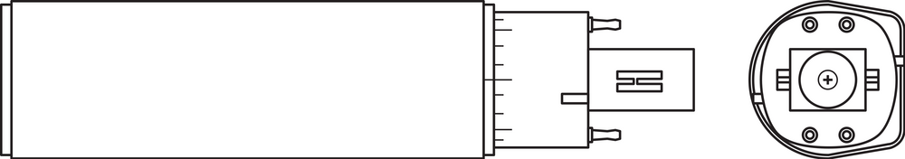 Lámpara de sustitución Ledvance OSRAM DULUX LED G24Q-2 7W 4000K blanco frío, 770 lúmenes, IP20, 220-240V, base giratoria