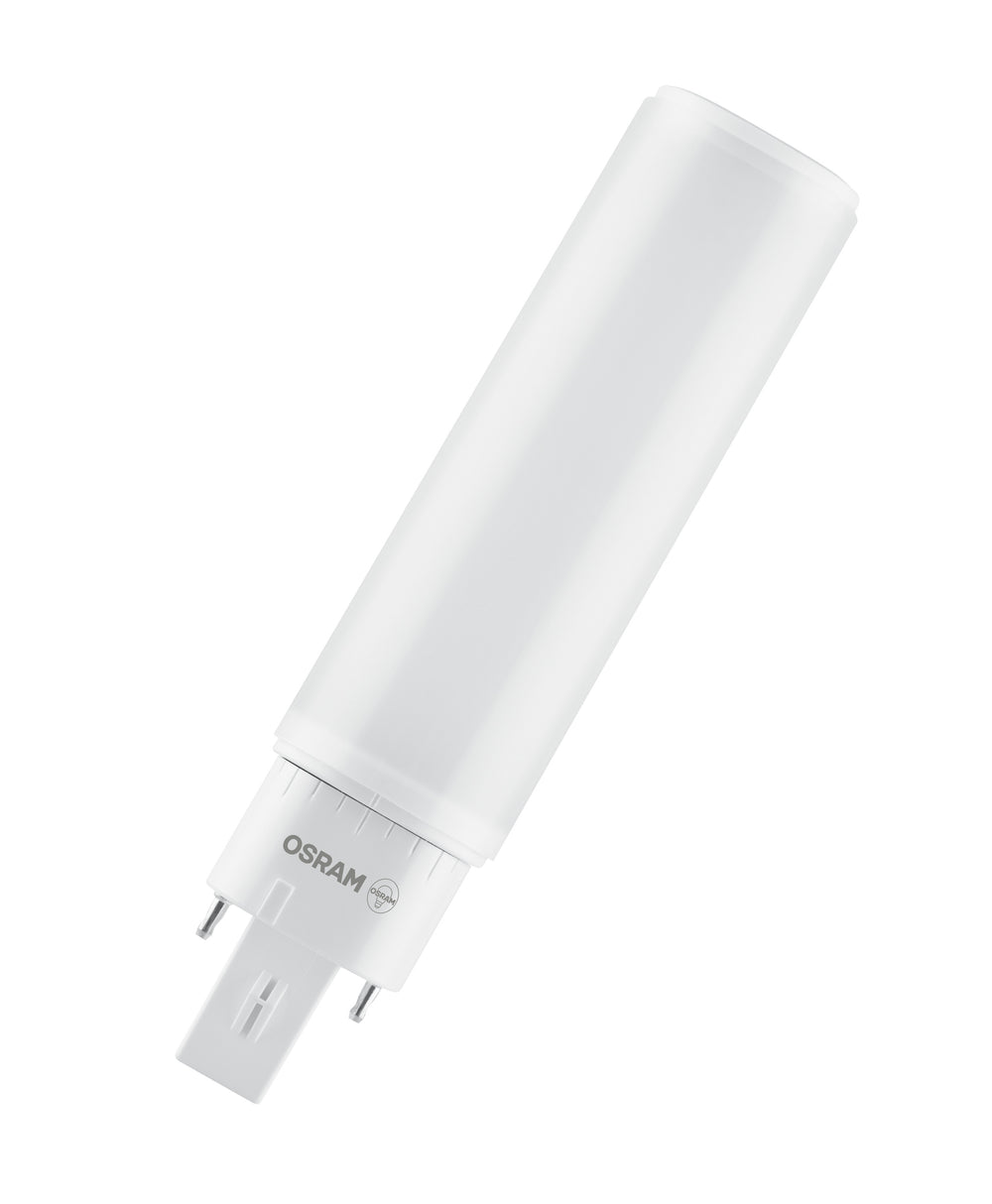 Lámpara de sustitución Ledvance OSRAM DULUX LED G24Q-2 7W 4000K blanco frío, 770 lúmenes, IP20, 220-240V, base giratoria