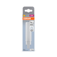 Lámpara de sustitución Ledvance OSRAM DULUX LED G24Q-2 7W 4000K blanco frío, 770 lúmenes, IP20, 220-240V, base giratoria