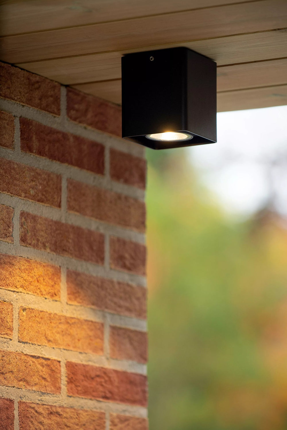 Lucide LEEDS buiten LED-plafondlamp 1x9W 2700K IP54 zwart