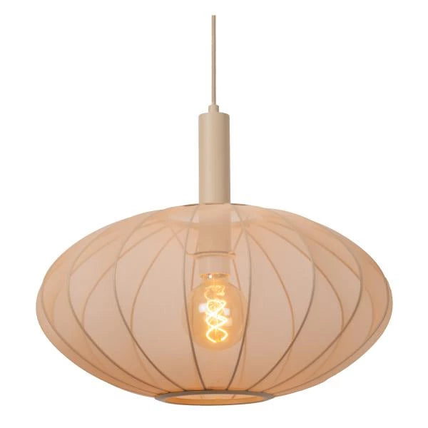 Lucide CORINA LED-pendel Ø50cm, E27, dimbar, 40W, 230V, justerbar höjd, krämfärgad modern design