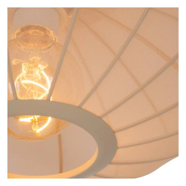 Lucide CORINA LED-pendel Ø50cm, E27, dimbar, 40W, 230V, justerbar höjd, krämfärgad modern design
