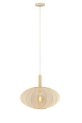 Lucide CORINA LED-pendel Ø50cm, E27, dimbar, 40W, 230V, justerbar höjd, krämfärgad modern design