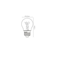 Lucide G45 LED filamentlampa, E27 dimbar, 3W 2200K bärnsten Ø4.5cm