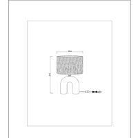 Lampe de table LED Lucide Ronda avec douille E27, abat-jour en rotin, base en céramique, 28x28x45cm Blanc pour usage intérieur