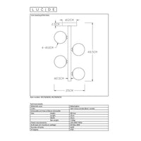 Lucide Tycho taklampa Ø25cm 4xG9 svart med 220-240V ingång